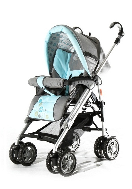 baby blue stroller