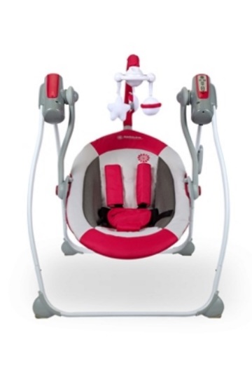 red baby swing